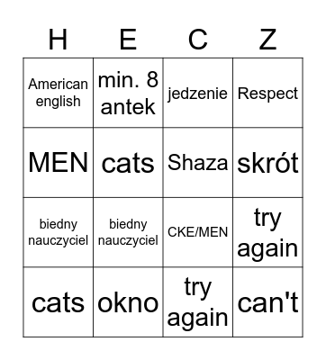 Hebingo Card
