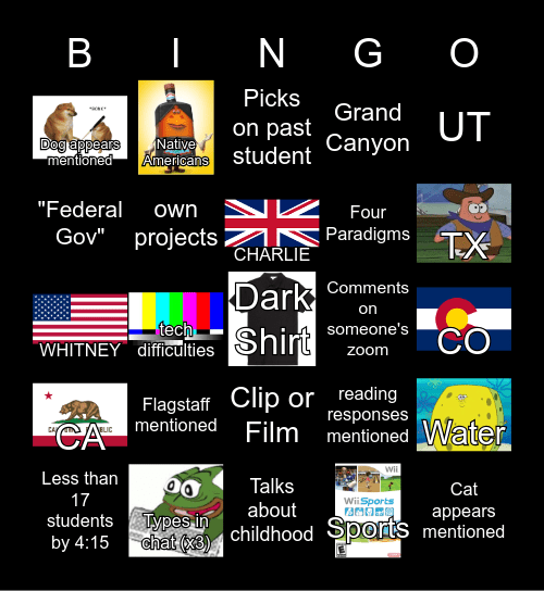 MA Bingo #2 Bingo Card