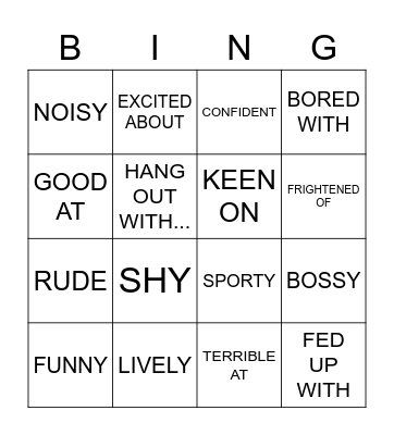 BINGO TIME! Bingo Card
