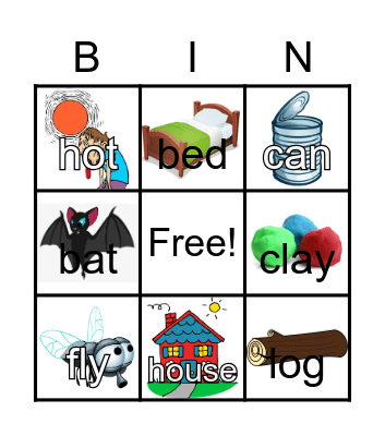 Rhyming Bingo (End) Bingo Card