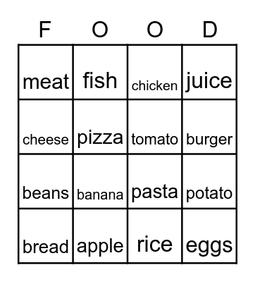 Yummy, yummy in my tummy Bingo Card