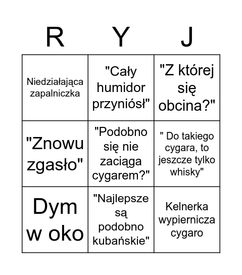 Polon Bingon Bingo Card