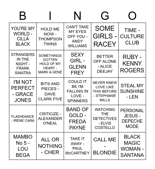 THE BARN HOUSE Bingo Card