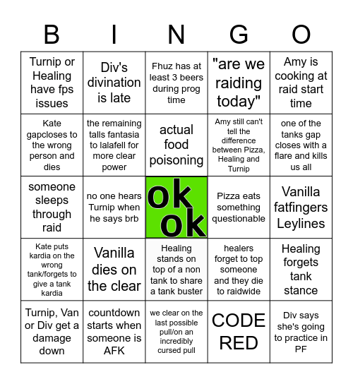 food poisoning 2.0 bingo Card