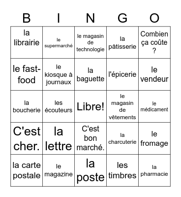 Entre Cultures 1 Ch. 6 CDO 1 and 2 - J. Bowers Bingo Card