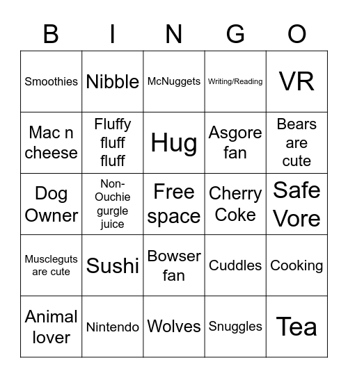 Are You Like Zenix? Bingo Card