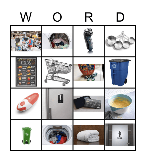 Functional Vocabulary Bingo Card