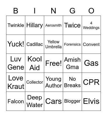 PCC Staff Bingo Card