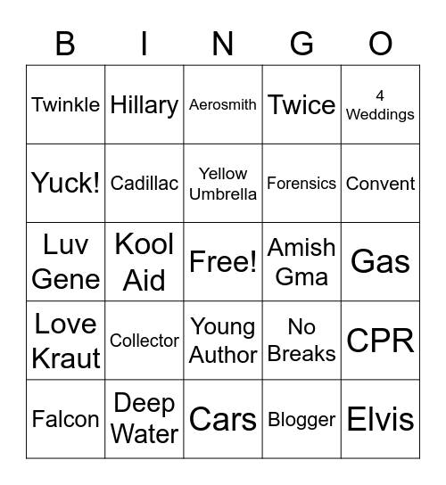 PCC Staff Bingo Card