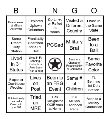 SLS Ice Breaker Bingo Card