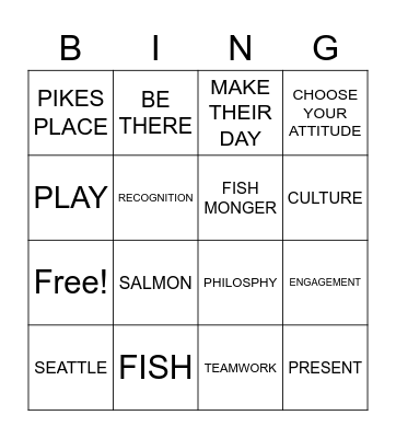 FISH Bingo Card