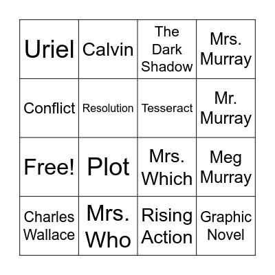 ELA Bingo Card