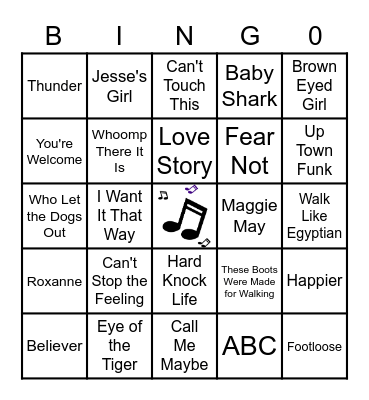Network Segmentation Music Bingo Card