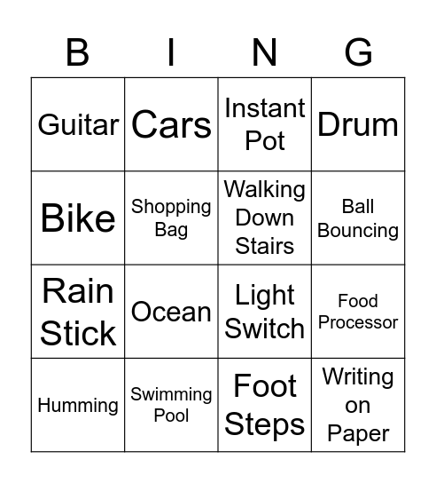 Arihant Sound 2 Bingo Card