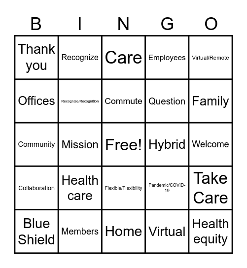 CEO ROADSHOWS Bingo Card