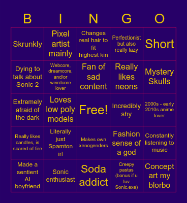 Sybarrr Bingo Card