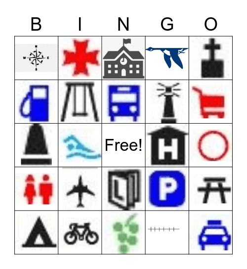 Map Signs BINGO Card