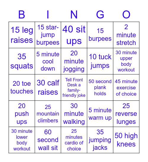 BestLife Bingo Card