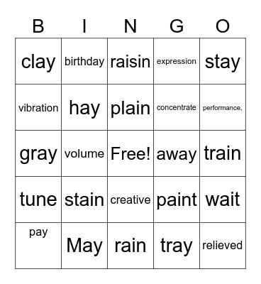Ah Music Bingo Card