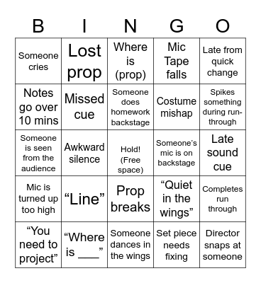Tech week bingo Card