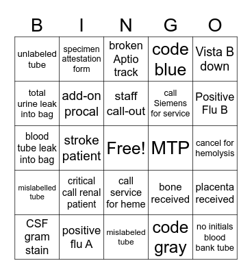 Lab Week 2022 Bingo Card