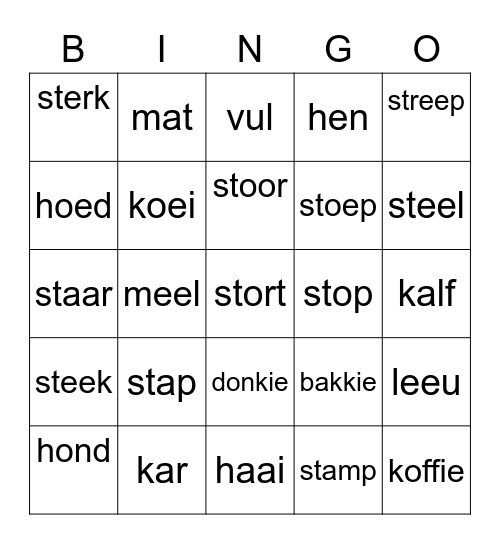 St-klank Bingo Card