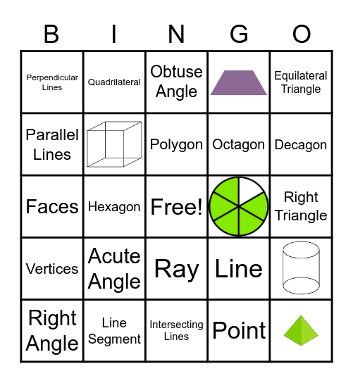 GEOMETRY TERMS Bingo Card