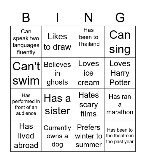 Bingo Card