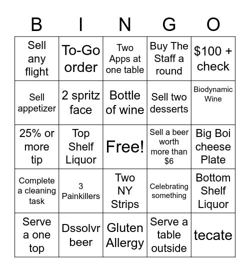 Storm Bingo Card