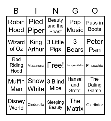 Shrek Allusion Bingo Card
