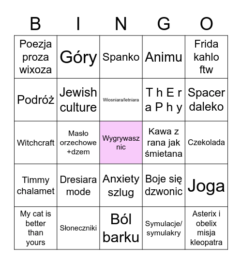 Come CHECK this Bingo Card