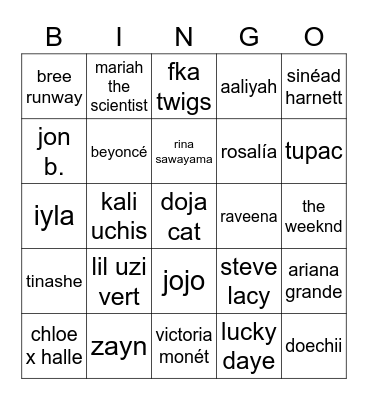 CHANELAMBSKIN Bingo Card