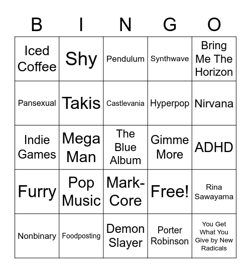 night_browser Bingo Card