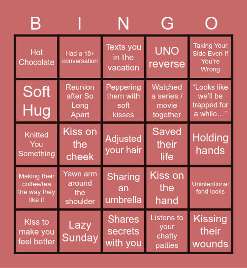 The Best Guy for you! Bingo Card
