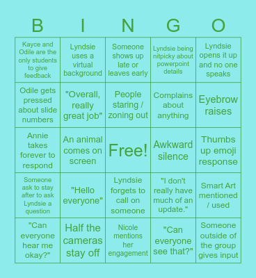 Ferrara Research Group Bingo Card