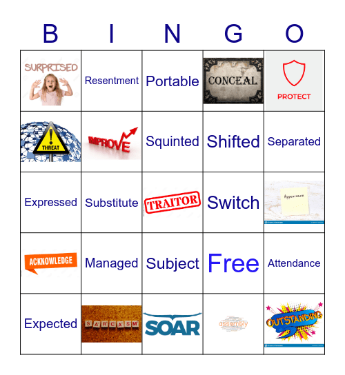 Vocab Bingo Card