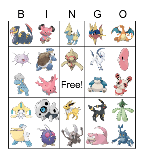 Pokemon Kaizo Bingo Card