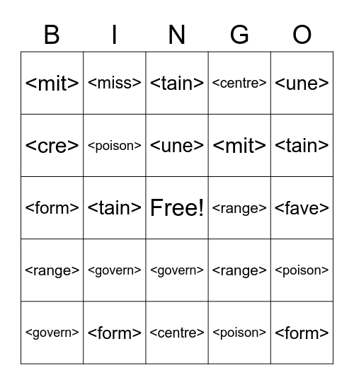 Bases Bingo Card