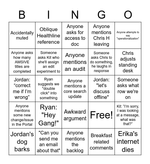 Content Strategy Bingo! Bingo Card