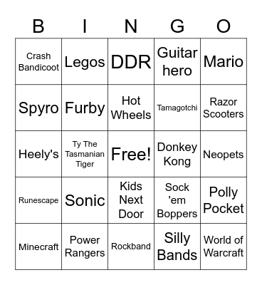 Shameless Nostalgia Cashgrab Films Bingo Card