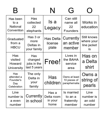 27 Pearls of the Bay BINGO Card