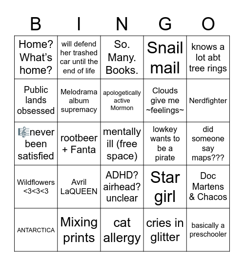 how A U DREY are you? Bingo Card