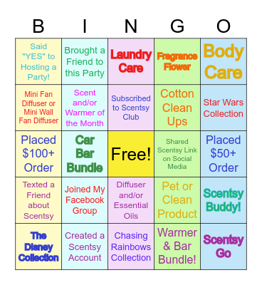 SCENTSY BINGO! Bingo Card