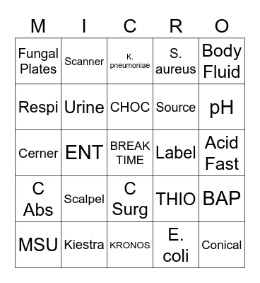 Micro BINGO Card