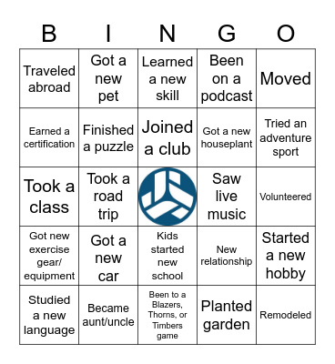 Welcome Back Bingo Card