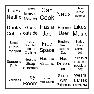 Normal Bingo Card