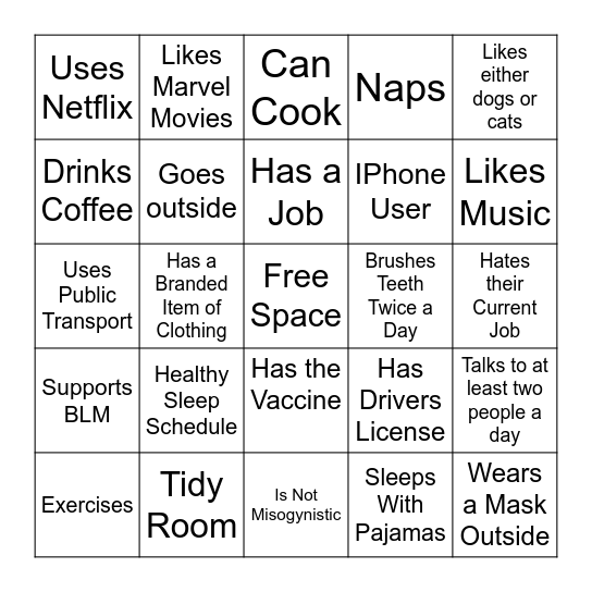 Normal Bingo Card