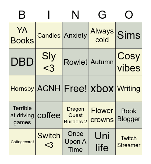 Coffeestarsbooks bingo Card