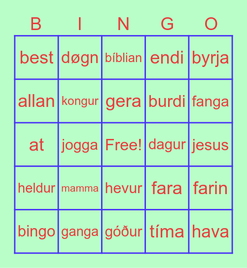 B R Y N J A R Bingo Card