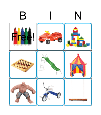 Bingo-My Toys Bingo Card